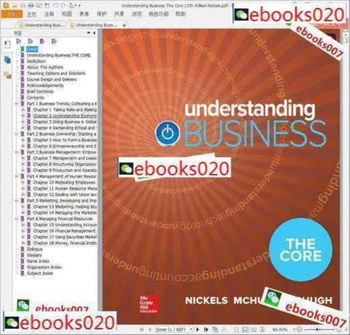 Physical book/Understanding Business 11th The Core William Nickels