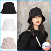 หมวกชาวประมงผ้าฝ้าย X-STARRY ผู้หญิงที่สง่างามหมวกแก๊ป Topi Bucket หมวกปานามา