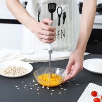 Hand Pressure Semi automatic Egg Beater Stainless Steel Kitchen Accessories Tools Manual Mixer Self Turning Cream Utensils Whisk