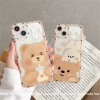 Hot Sale เคสโทรศัพท์มือถือแบบนิ่ม ใส กันรอยเลนส์กล้อง ลายหมี สําหรับ iPhone 13 12 11 Pro Max SE2020 X XR XS Max 8 7 6 6s Plus