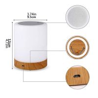 New 2020 Dimmable Led Colorful Creative Wood Grain Rechargeable Night Light Bedside Table Lamp Atmosphere Light Touch Pat Light