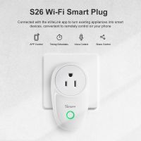 ♛ Sonoff S26 R2 US Type 15A WiFi Smart Plug ซ็อกเก็ตอัจฉริยะ APP ควบคุมแบบไร้สาย ตั้งเวลา สวิตช์อัจฉริยะ ควบคุมด้วยเสียง Amazon Alexa