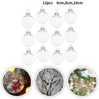 Christmas Transparent Ball Plastic Christmas Tree Clear Iridescent Glass Ornament For Wedding Gift Present Party Home Decoration