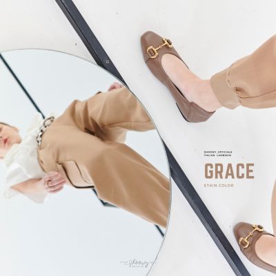 รองเท้าหนังแกะ รุ่น Grace Etain color (สีน้ำตาล)