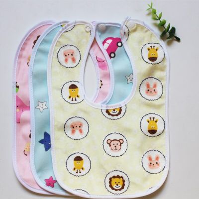 3 Pcs Color Random Washable Waterproof Childrens Super Soft Bib Baby Bib Convenient removal of Newborn Bibs Saliva Towel