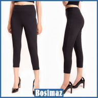 Quần Legging Nữ Bosimaz MS311 lửng không túi màu đen cao cấp thumbnail
