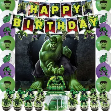 Buy Hulk,balloons,avengers,birthday,party,boy,tableware,decoration,cups,napkins,supplies,ship  Today,superheros,green, Online in India 