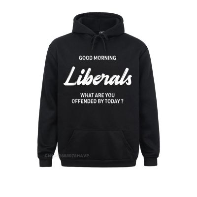 Sudaderas con capucha buenos días liberales ¿qué estás ofendido por hoy Sudadera con capucha Anime nuevo suéter de los hombres sudaderas Europa Kawaii nueva moda