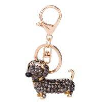 ◘ ขนาดเล็กน่ารักน่ารัก Rhinestone Dachshund Dog Design พวงกุญแจกระเป๋ารถ Key Ring Charm จี้ของขวัญที่ดีที่สุดสำหรับกระเป๋า 2020