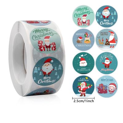 50-500PCS Cute Christmas Snowman Thank You Stickers Labels Paper Decoration Scrapbooking Sealing Stationery Supplies for Kids Stickers Labels