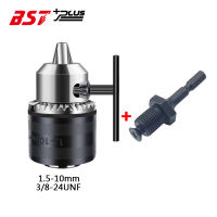 10mm Precise Drill Chuck Converter 1.5-10MM 3/8-24UNF   1/2-20UNF Thread Quick Change Adapter SDS-Plus Shank 1/4" Hex