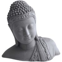 ese-sle -sle cement Buddha head fish tank micro- landscapg home por desktop figure decoratn s --ZMBJ23811✢