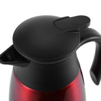 2X Red 304 Stainless Steel 2L Thermal Flask Vacuum Insulated Water Pot Coffee Tea Milk Jug Thermal Pitcher for Home