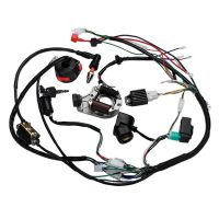 For Motorcycle ATV Quad Pit Bike 50 70 90 110 125Cc Wiring Harness Full Complete Electrics Wiring Harness CDI STATOR Parts