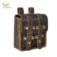 Luxury Thick Crazy Horse Leather men Vintage Travel Belt Fanny Waist Bag Pack Design Bum Hip Bag 6.5" Phone Case Pouch Male 1608