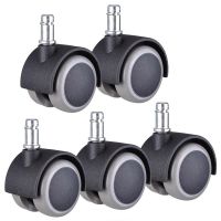 5pcs/lot Office Chair Caster Wheel Swivel Rubber Wood Floor Home Furniture Replacement