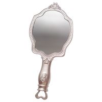 [Nai Nai comb]Girls Cosmetic Vintage Vanity Mirror Princess Mini Make Up Hand Held Mirror Makeup Hand Mirror Unique Gift For Girl