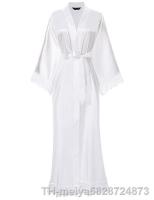 【hot】☏◆✽  Womens Kimono Robe Gown Silk Nightdress Color Nightgown Nightwear Size  0701