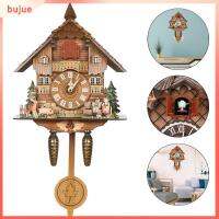 BUJUE Retro Quartz Handcraft Wooden Coo Coo Cuckoo Clocks Chime Alarm Clock Wall Clock