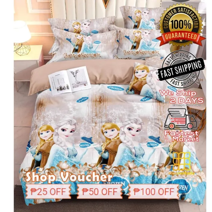 Frozen Tale Disney Bedsheets 100% Premium Canadian Cotton Bedsheets 3