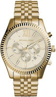 Michael Kors Lexington Gold-Tone Stainless Steel Watch MK8281