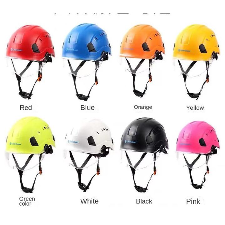 หมวกกันน็อคความปลอดภัยของ-shanduao-abs-ระบายอากาศการก่อสร้างสถานที่ก่อสร้างด้วยแว่นตาผู้นำหัวหน้างานต่อต้านยอดเยี่ยมที่กำหนดเอง-d969-สีขาว