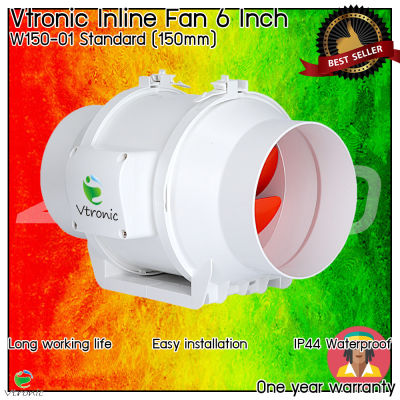 Vtronic Exhaust/Inline Duct Fan 6" 550 CFM Speed, Controllable Ventilation Fan for Grow Tent
