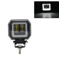 /1PC 12V-80V Waterproof Square Angel Eyes LED Light Portable Spotlights Motorcycle Offroad Truck Driving Car Boat Work Light