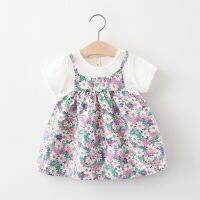 Floral Summer Outfits Newborn Baby Girl Dresses Korean Fashion Casual Cotton Short Sleeve Infant Flowers Dress For Kids Clothes  by Hs2023