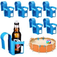 Plastic Poolside Cup Holder Pool Cup Holder For Above Swimming Pool Side Beverage Drinks Beer Storage Shelf Swimming Pool Party