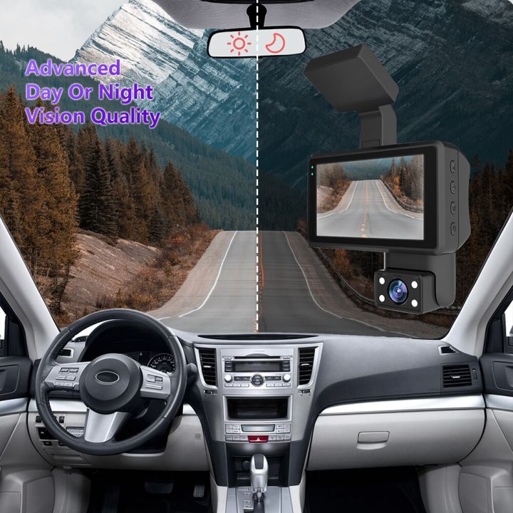 กล้องติดรถยนต์-hd-1080p-เลนส์คู่3นิ้วกล้อง-dvr-บันทึกภาพในรถยนต์รอบกล้องติดรถยนต์จอด24hr-dvr-กล้องติดจานการมองเห็นได้ในเวลากลางคืน