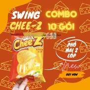 COMBO 10 Gói Bánh Snack Bim Bim Swing Cheez Vị Phô Mai 2 Lớp 32g