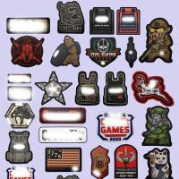 PVC Fitness Armband Vests Badges Soft Rubber Sword Cat Bear Morale Hook Loop Applique Emblem 3D Tactical Military Patches Haberdashery