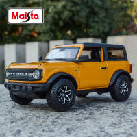 Maisto 1:24 2021 Ford Bronco Badlands Orange Static Die Cast Vehicles Collectible Model Car Toys