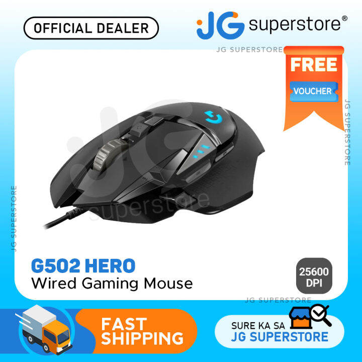 Logitech G502 Hero High-Performance Wired Gaming Mouse, RGB, 11  Programmable Buttons, Black 