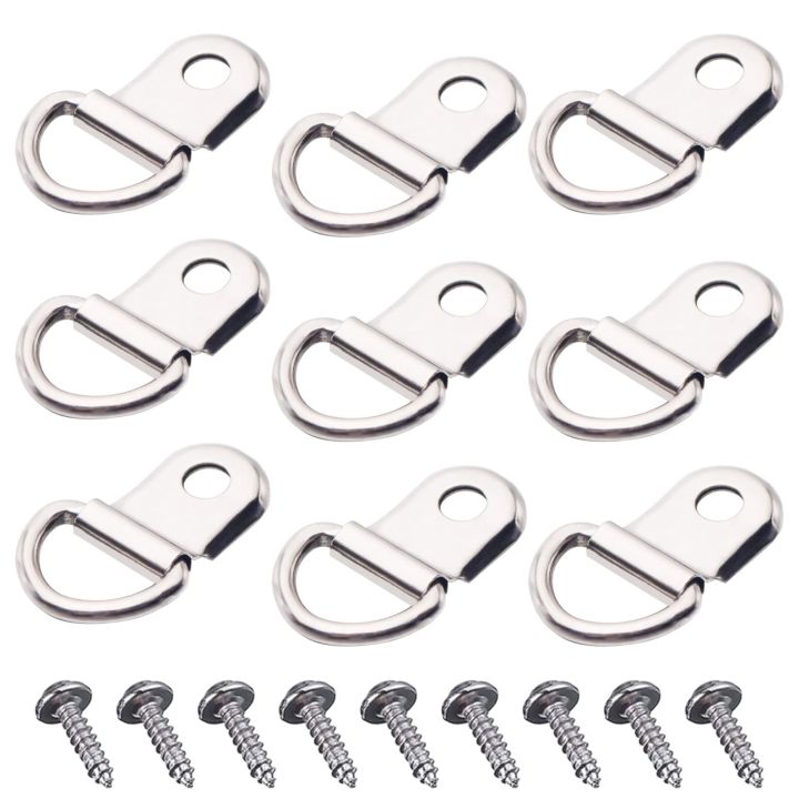 50 Pcs Small Triangle Ring Picture Hangers Metal Photo Picture Frame Wall  Mount Hanger Hook Hanging Ring Iron with Screws