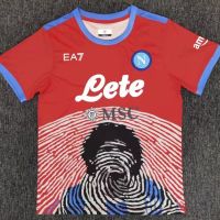 2022 2023 ล่าสุด เสื้อกีฬาแขนสั้น ลายทีมชาติฟุตบอล Naples Commemorative Edition สีแดง คุณภาพสูง AAA ไซซ์ S - 2XL