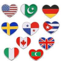 【DT】hot！ 10 Flag Lapel Pins US  PA CU Souvenir Badge Jewelfy