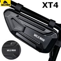 2023✟ WILD MAN Rainproof Bicycle Bag Bike Triangle Tool Bag EVA Hard Shell Cycling Frame Bag Reflective Mtb Accessories