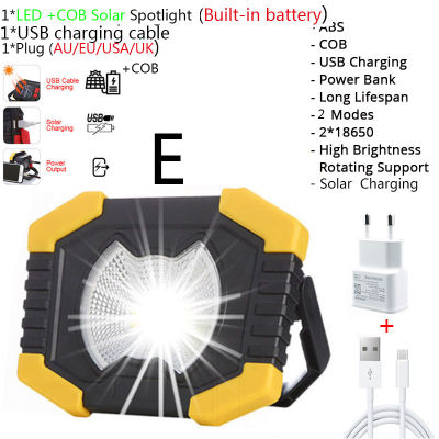 100W Led Portable Floodlight Rechargeable Super Bright Led Work Light for Outdoor Camping Lampe Led Flashlight Use 18650 Battery