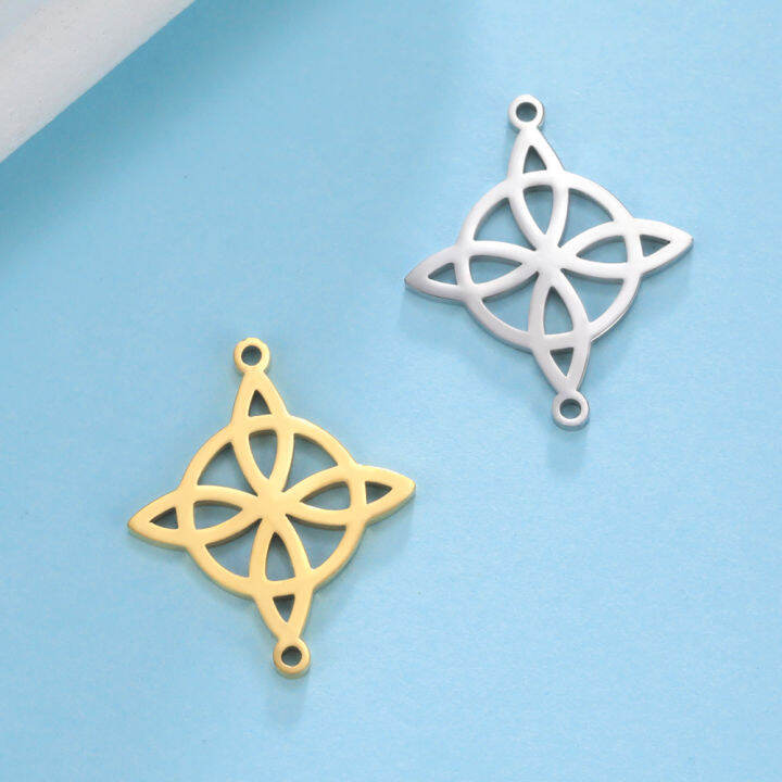 teamer-5pcs-vintage-witch-knot-charm-สำหรับเครื่องประดับทำ-amulet-สแตนเลส-charms-สร้อยข้อมือเครื่องประดับทำอุปกรณ์ขายส่ง