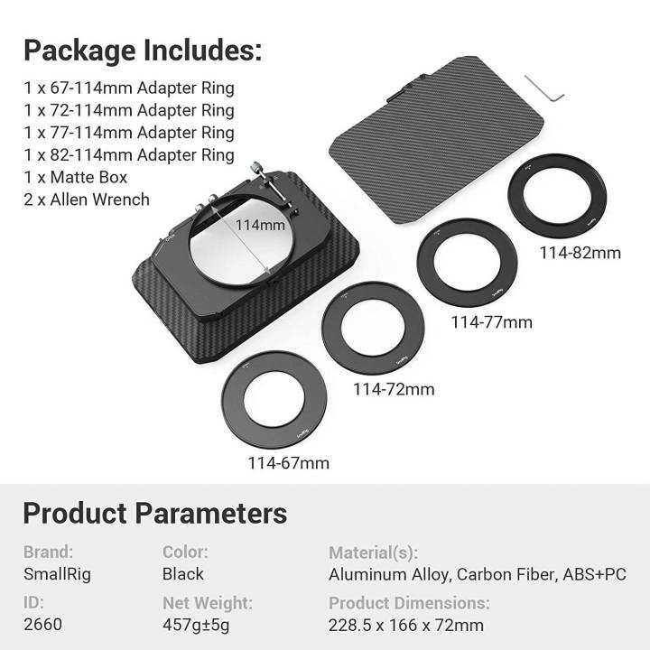 smallrig-น้ำหนักเบากล่องเคลือบ2660