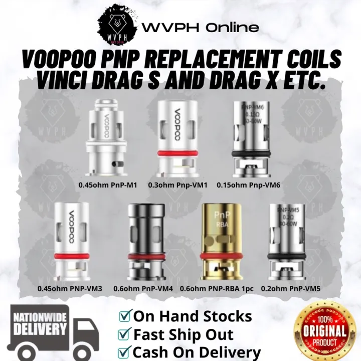 •Authentic• voopoo PNP replacement coils vinci drag s and drag x argus