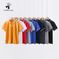 2023 ฤดูร้อนสไตล์เกาหลีรุ่นใหม่เด็กชายแขนสั้นปก T เสื้อ สีล้วน POLO เสื้อเด็กแขนสั้น