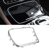 สำหรับ -Benz E คลาส W213 W238 CLS W257คอนโซลกลางที่เขี่ยที่วางแก้วแถบตัดโครเมี่ยมเงินแผงน้ำปกกรอบ