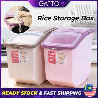 CATTO Malaysia Rice Storage Box With Wheels 5kg 10kg 15kg rice storage yp319 bekas penyimpan berasas nasi roda viral