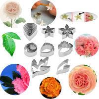 21pcs Set Stainless Steel Clay Cutters Gum Paste Fondant Paper Polymer Clay Flower Making Petal Leaf Cutting Mold DIY Art Tools