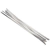 10Pcs 17.7" Stainless Steel Locking Cable Ties For Exhaust Pipe Header Wrap Tape Silver