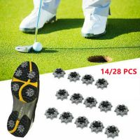 14/28 Pcs Golf Spikes Studs Cleats รองเท้ากอล์ฟ Fast Twist Clog ReductionSmooth สำหรับ Footjoy 2.7X1.2ซม.