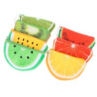 ❈ Cute Fruit Wallet Watermelon Orange Lemon Coin Purse Plush Change Purse Money Bag Pouch Key Chain Storage Bag